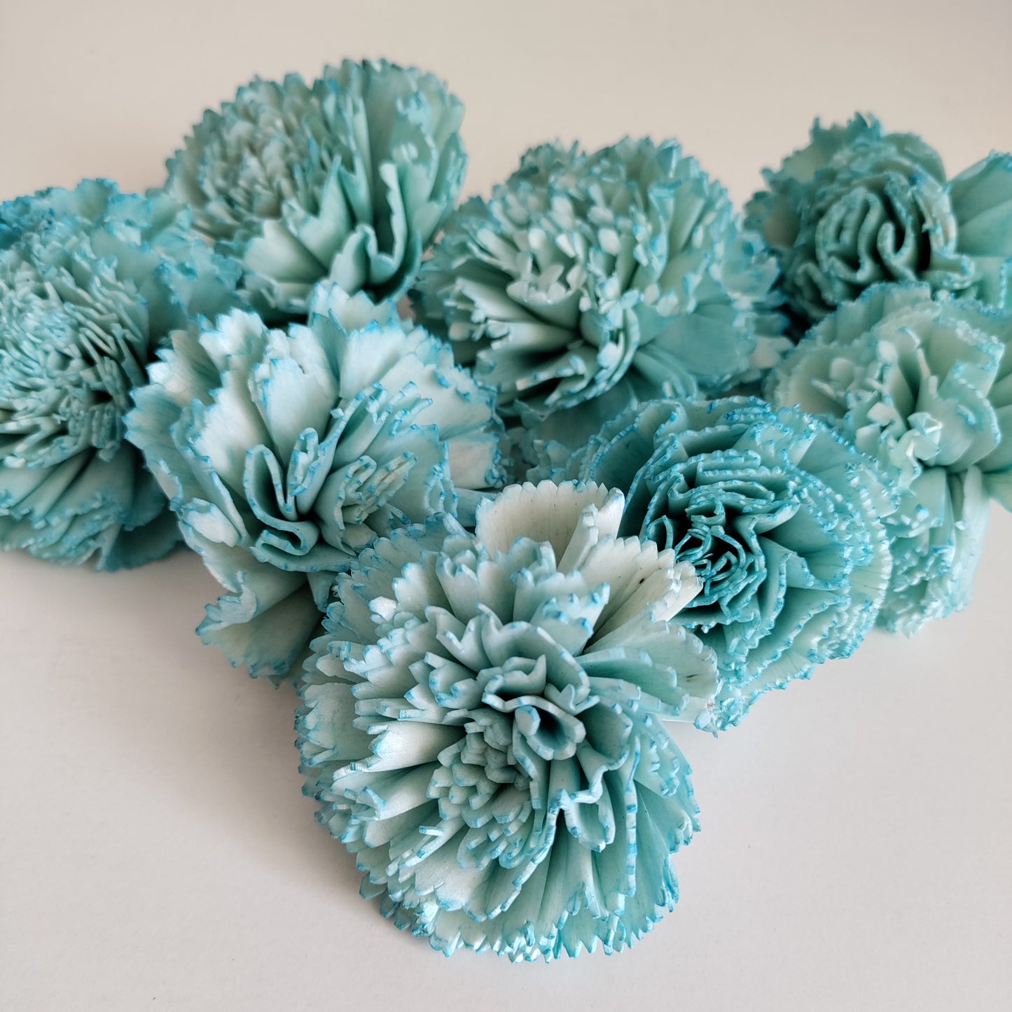 Blue Carnation Flowers (Wire Stem included)