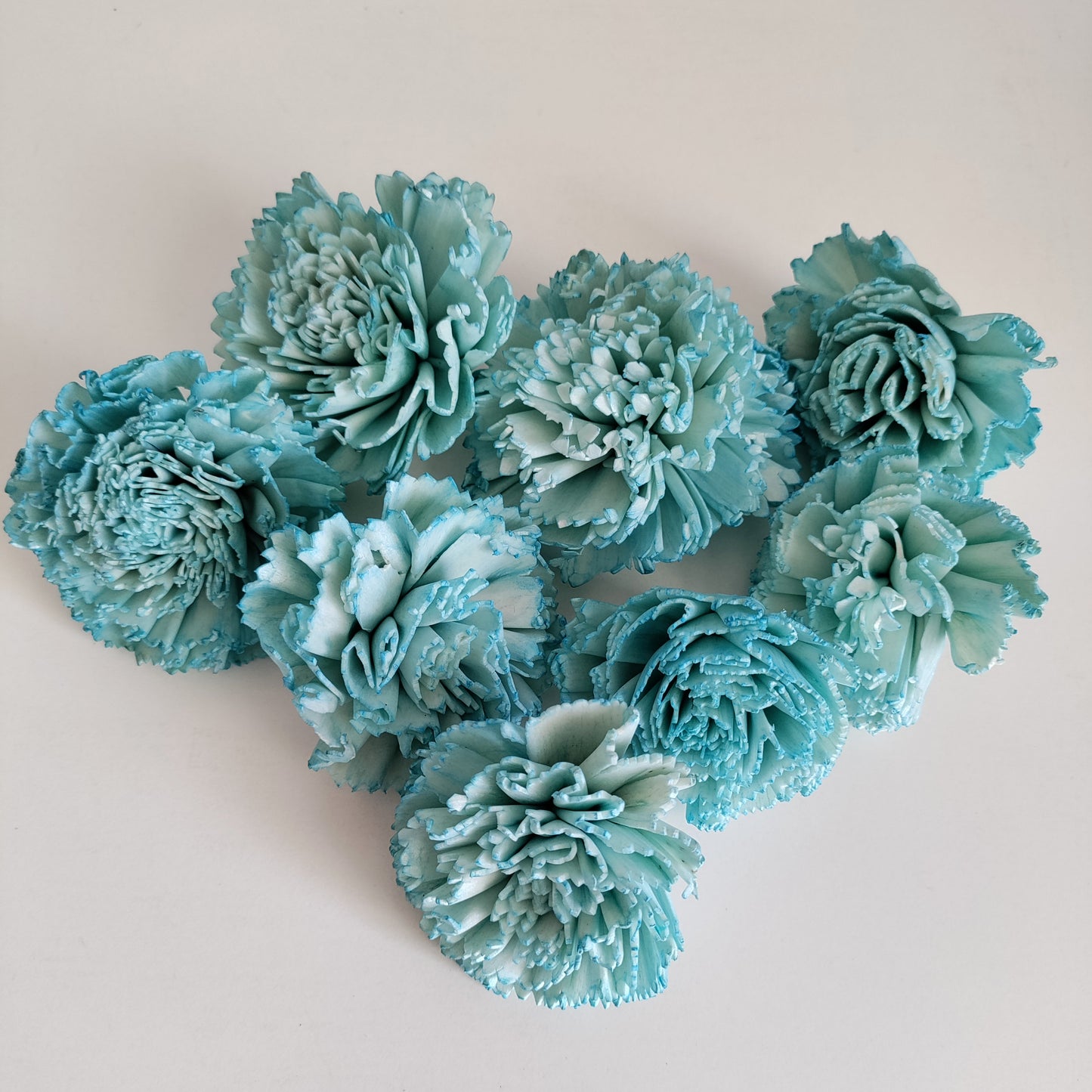 Blue Carnation Flowers (Wire Stem included)
