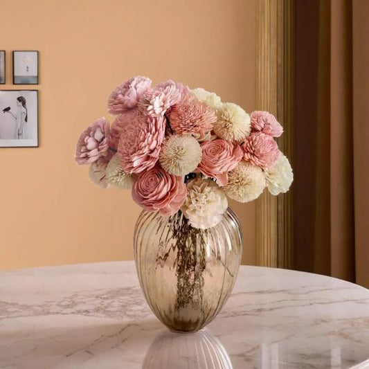 Blush Flush Bunch (40 Flowers, Wire Stem included)